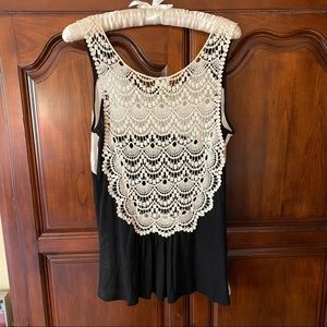 Charming Charlie Lace Back Tank Top